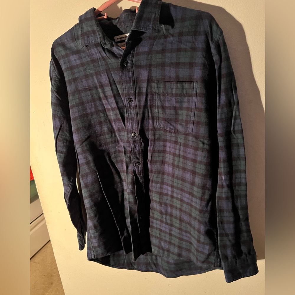 Mens Amazon essentials plaid dress shirt size medium